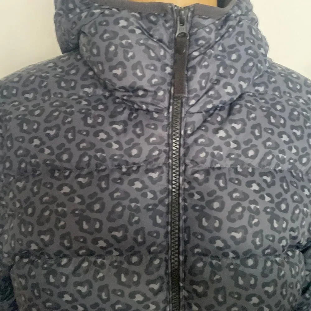 Helly Hansen sz M Ebony Leopard Svalbard down zip up puffer hooded great… - Picture 8 of 16